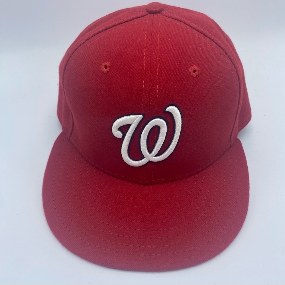 Washington Nationals Baseball Cap Red White Nats 59Fifty New Era Fitted 7 3/8